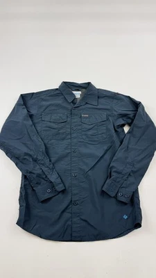 Camisa Columbia Niños Grande Azul Nylon Manga Larga Senderismo Pesca Exterior Foto 1 de 4