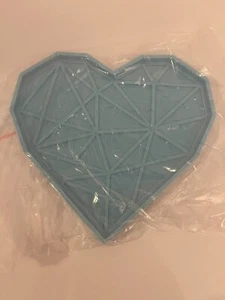 Silikon Geometrisch Herz Diamant Harz Untersetzer Form Brandneu - Bild 1 von 1