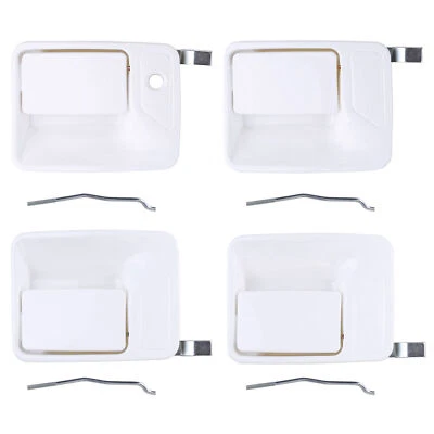 4X Manija de puerta delantera y trasera para Ford Super Duty Oxford blanca F250 F350 1999-2016 Foto 1 de 4