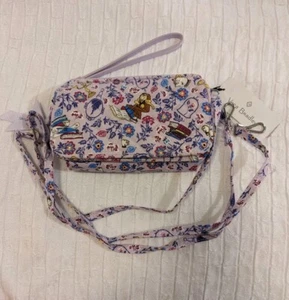 Vera Bradley Disney RFID All in One Crossbody Phone Bag Belle Petite Floral New - Picture 1 of 7