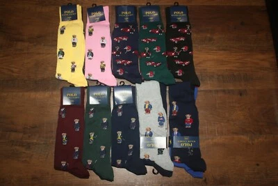 Nuevo Polo Ralph Lauren Hombre Oso Pantalones Paquete de 2 Calcetines ENVÍO GRATIS RÁPIDO EE. UU. Foto 1 de 4