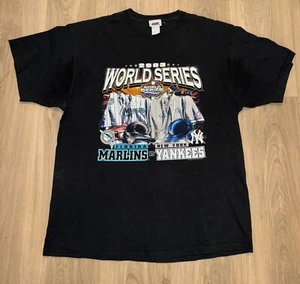 2003 World Series Florida Marlins Vs New York Yankees MLB Vintage T-Shirt Sz XL - Picture 1 of 6