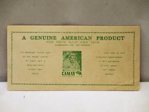 Antique Camy Toilet Shop Made In America Advertising Sample Card Blotter Paper" - Picture 1 of 5