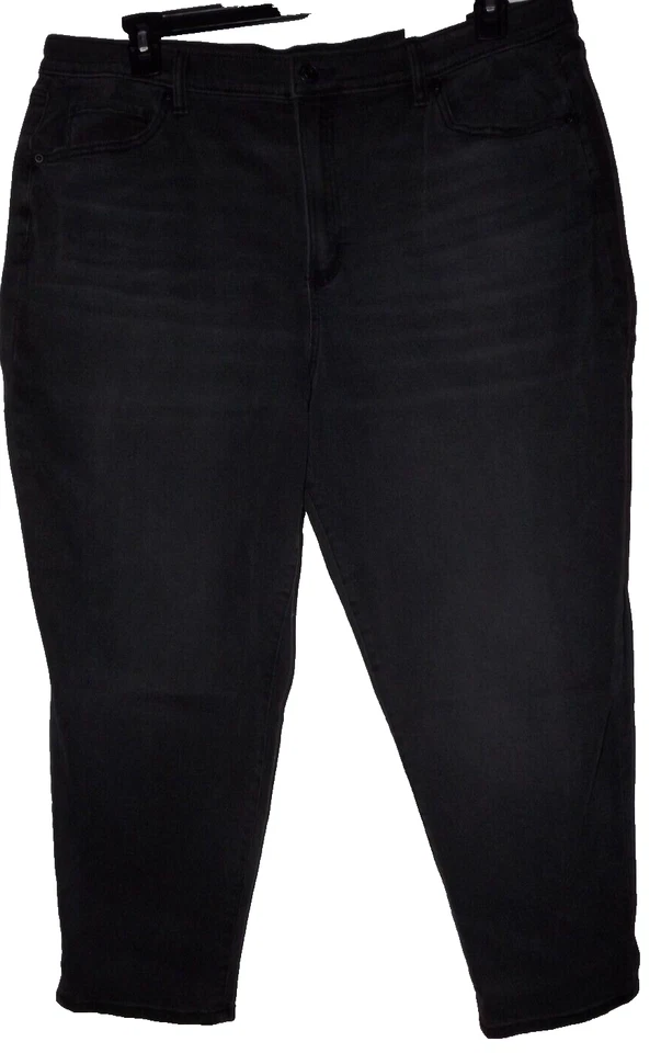 Sonoma Mom Jeans Women's 16R Summit Black Relaxed Fit Tapered Leg Stretch Cotton