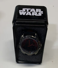 Accutime Star Wars Kylo Ren Unisex Black Silicone Resin Band Analog Watch - New