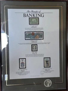 The Stamps Of Banking Collection Framed Stamp Collection #882 Of 10,000 - Picture 1 of 5