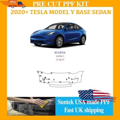 Bumper Ppf Paint Protection Film For Tesla Model Y 2020+ • 154.37€