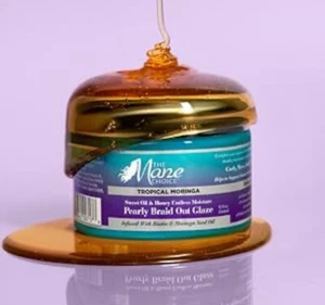 The Mane Choice Tropical Moringa Sweet Oil & Honey Pearly Braid Out Glaze 12,oz - Picture 1 of 3