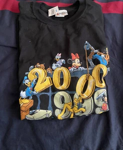 NEW vintage Y2K Disney Cartoon Building New Millennium Shirt Rare 1999 2000 - L - Picture 1 of 3