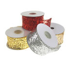 Sequin Glitter Web Wired Christmas Holiday Ribbon, 2-1/2-Inch, 10 Yards