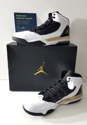 Brand New Air Jordan 'MAX AURA' men's shoes white black metallic gold size 12 - Image 1 of 4