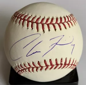 Chone Figgins 2002 World Series Champ Angels - Mariners Signed ML Baseball COA - Picture 1 of 2