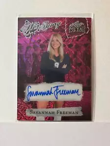 2024 Leaf Metal Women Of Sport Her Story Auto Pink Mojo Savannah Freeman 1/1 - Bild 1 von 2