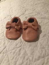 Baby Moccasins Leather Size 3 Dust Pink 