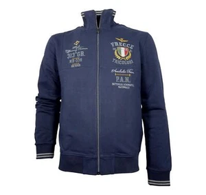AERONAUTICA MILITARE Felpa Uomo full-zip Frecce Tricolori FE1947 Blu - Picture 1 of 5