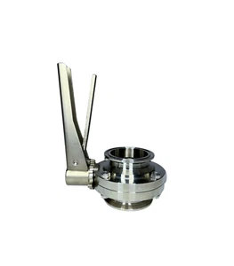 1 inch Butterfly Valve with Multi-Point Handle 304 SS - Picture 1 of 6