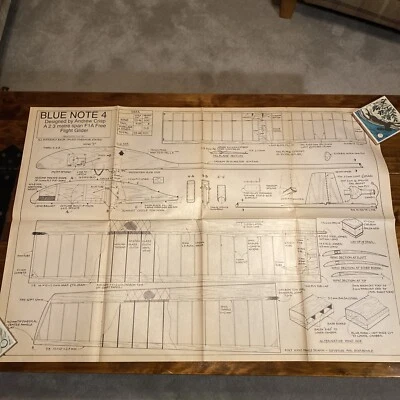 Aeromodeller Plans BLUE NOTE 4 Free Flight Model Glider. Free flight Modelling - Image 1 of 4