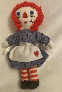 Raggedy Ann Plush Stuffed Doll Heart Apron 10 Inch - Picture 1 of 4