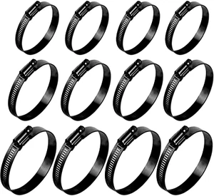 ISPINNER 12pcs 304 Stainless Steel Worm Gear Hose Clamps Kit,2-4 Inch Adjustable - Picture 1 of 12