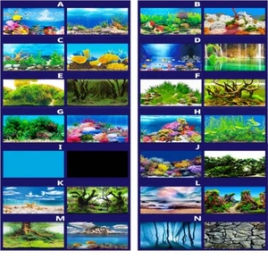 Aquarium Background Sticker Decor Fish Tank Landscape Sticker Poster Background - Picture 1 of 34