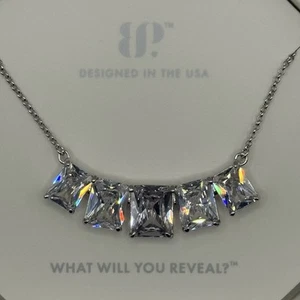 Bomb Party Necklace - The Jasmine Necklace NK47520 - Diamond CZ on Rhodium - Picture 1 of 3
