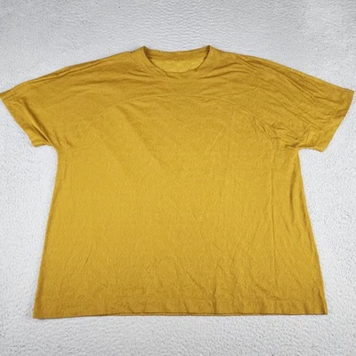 Lululemon Shirt Mens 2XL Yellow Brown Tech Short Sleeve Performance - Image 1 of 4