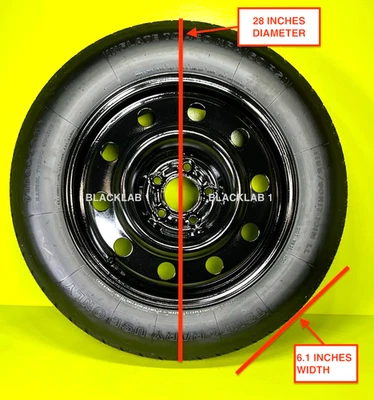 SPARE 155/90 17" FITS:2023 2024 2025 2026 HYUNDAI SANTA FE  (28" DIAMETER) - Image 1 of 2