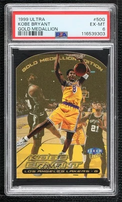 1999-00 Fleer Ultra Gold Medallion Edition Kobe Bryant #50G PSA 6 HOF - Image 1 of 3