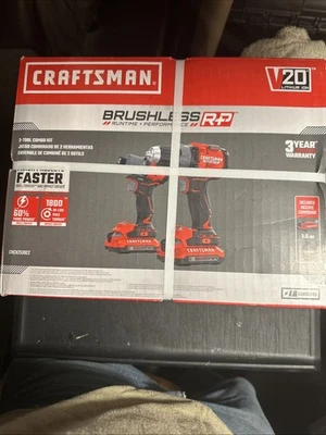 Craftsman V20 RP 20-Volt Max 2 Tool Power Tool Combo Kit CMCK253OC2 New In Box - Image 1 of 4