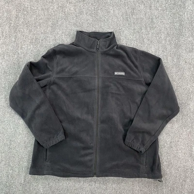 Columbia Fleece Jacket Mens 3XT Tall Black Full Zip Stand Collar Pockets - Image 1 of 4