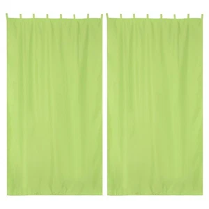 54"x108" Outdoor Privacy Curtain Panel Tab Top UV30+ Porch Pergola Deck 2 Piece - Picture 1 of 8
