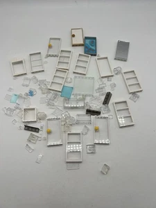 Lego Bulk Pieces 5 Ounces Lot CLEAR TRANSPARENT Bricks & WINDOWS & DOORS - Picture 1 of 11