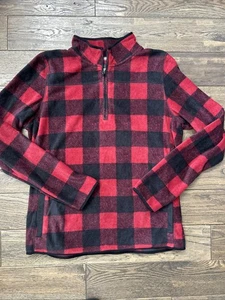PENDLETON Quarter Zip Buffalo Plaid Pullover Fleece Herren L mit Taschen - Bild 1 von 7