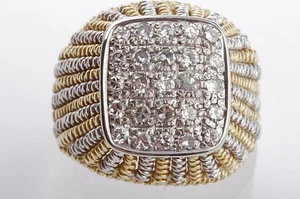 Brillant Diamant Ring 18 K 750 Bicolor Gold Grösse 49 Top - Bild 1 von 10
