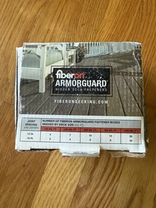 Fiberon ArmorGuard Hidden Deck Fastener Kit BKT BRD Ver HF C90 50sq Ft Coverage - Picture 1 of 1