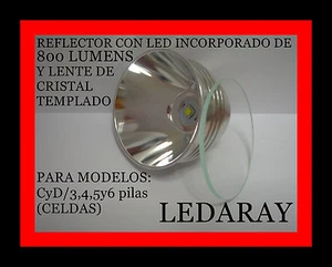 REFLECTOR MAGLITE LED INCORPORADO Y LENTE, MODELOS:CyD-3,4,5y6 CELDAS (PILAS). - Imagen 1 de 12