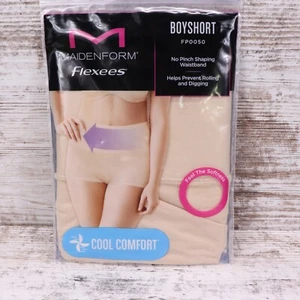 MAIDENFORM Flexees Women’s Size 2XL Boyshort Shapes Cool Comfort Firm • Nude - Picture 1 of 2