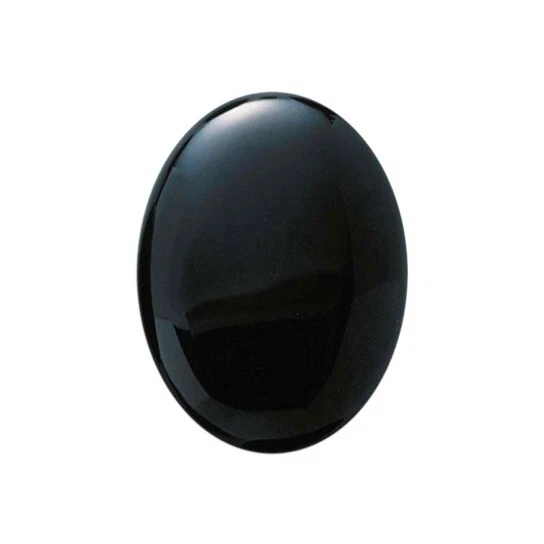 Pedra preciosa cabochão oval ônix preto  - Imagem 1 de 1