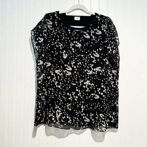 Cabi Cosmos Top Black Gray Dotted Size Medium - Imagen 1 de 5