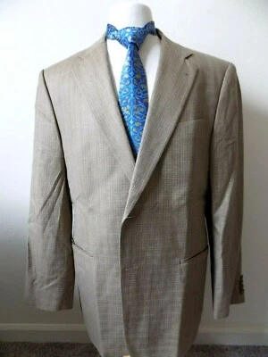 Chaqueta Blazer JOSEPH ABBOUD NORDSTROM Talla 42 R Lana Lino Mezcla Seda Marrón  Foto 1 de 4