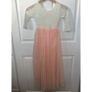 2BUNNIES Lace Tulle Dress Party Occasion Special Event Dress Size 7/8 - Picture 1 of 6