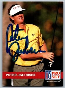 PETER JACOBSEN Signed Autograph Golf Card 1992 Pro Set Golfing Card