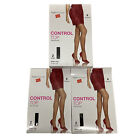 Hanes Stylessentials Control Top Pantyhose 2 Pack Off Black Size B Lot Of 3