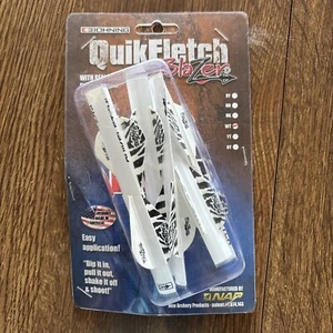 Quick Fletch - 6 Pack Blazer Vanes - White Tiger - Shrink Fletch - True Fletch - Picture 1 of 2