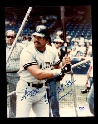 Reggie Jackson PSA DNA Coa Hand Signed 1983 8x10 Photo Autograph - Image 1 of 3