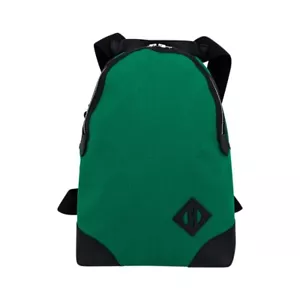 Hermes Allback Backpack Green Canvas Black Swift Leather Palladium Hardware - Picture 1 of 12