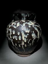 Chinese Porcelain Lushan Kiln Two Ears Black Glaze Jar Tang dynasty A.D.618-907