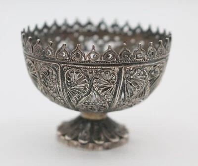 Антикварный серебряный исламский держатель для кофейных чашек Zarf - Изображение 1 из 4