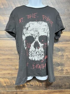 H&M Shirt Unisex Size Large Black Scull At The Point Of Death Bangladesh - Picture 1 of 10