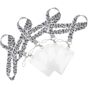 4 Pcs Notes Téléphone Portable Cordons Homme Cou Cordons pour Clés Carte d'identité - Photo 1 sur 12
